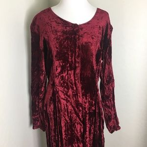 Vintage Starina Velvet Drop Waist Dress